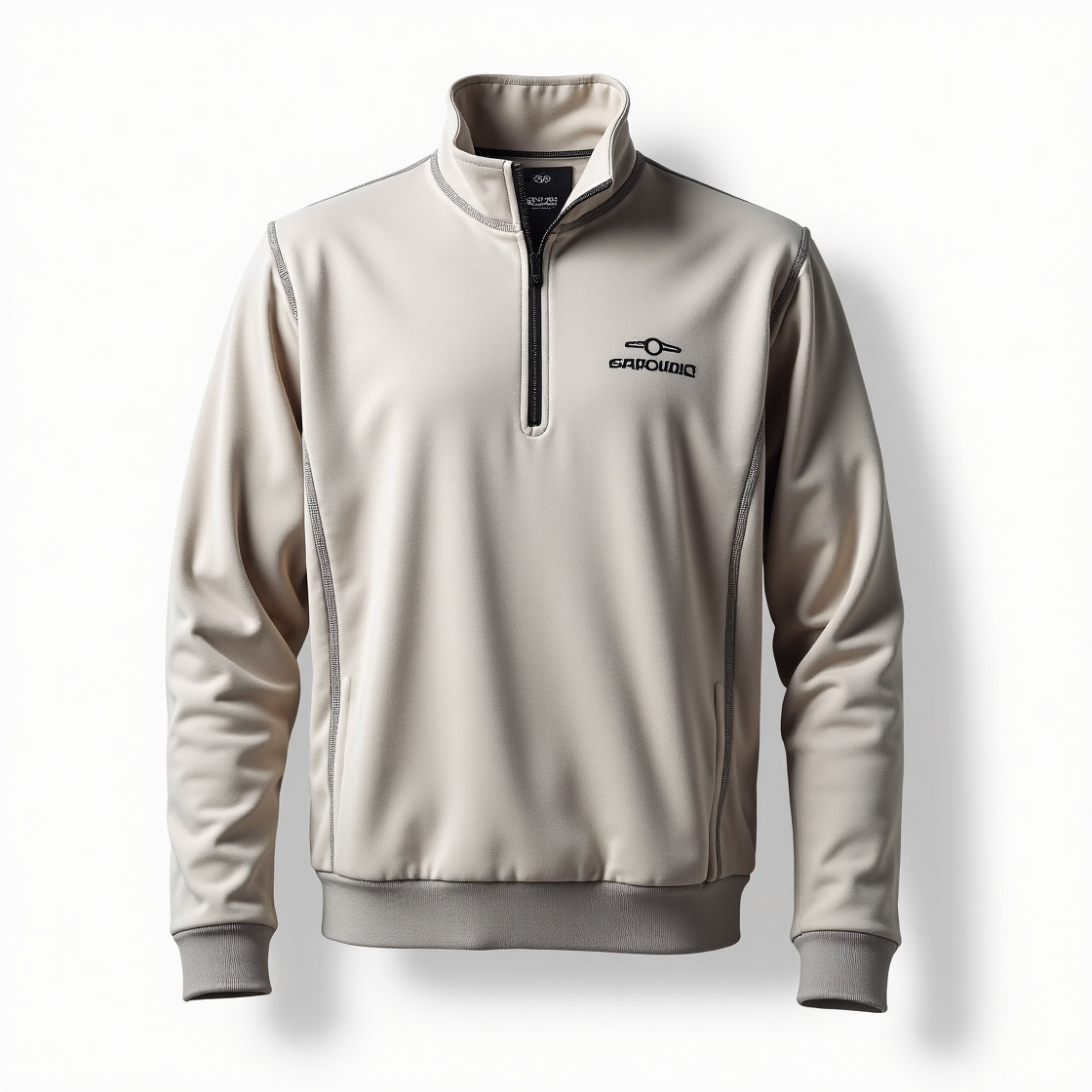 sentos men’s long-sleeve pullover fleece top - Beige